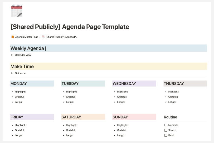 Plan a Productive Day on Notion